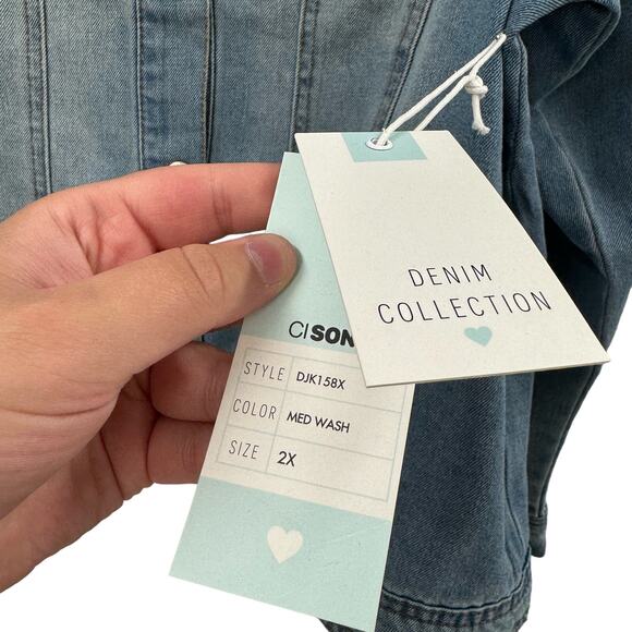 NWT cisono denim jean jacket - Picture 4 of 8